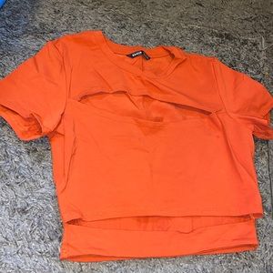 Shein size medium burn orange color crop top